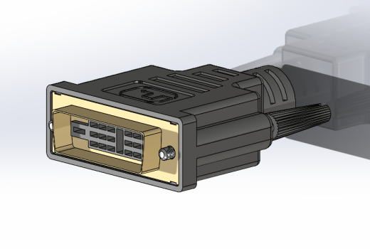 DVI母插头1.56英寸X 0.62in英寸X 2.00in英寸缩略图